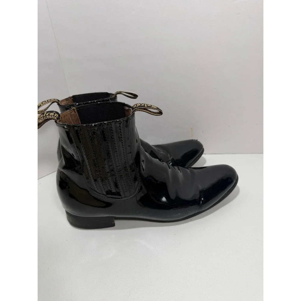 Falcon Bota Botin set 2 pairs Cream & black Patent Leather Chelsea Boots‎ Mexico